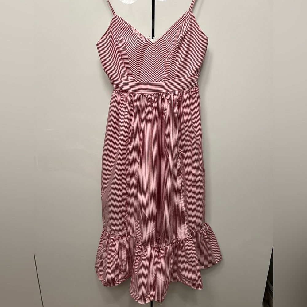 J. Crew Red Stripes Summer Dress